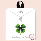 80674, "LUCKY" FOUR LEAF CLOVER NECKLACE