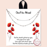 "dont BE Afraid" Double Layered Necklace