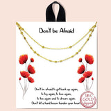 "dont BE Afraid" Double Layered Necklace - view 2