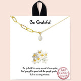 "be Greateful" Pearl Linked Necklace - view 2