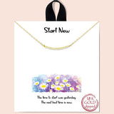 "start New" Pave CZ Curved BAR Necklace - view 2