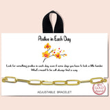 81102, CHAIN ADJUSTABLE BRACELET/18K GOLD DIPPED