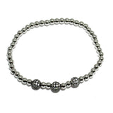 82039, STAINLESS STEEL BEAD STRETCHABLE BRACELET