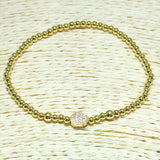 82040, STAINLESS STEEL BEAD STRETCHABLE BRACELET