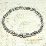 82041, STAINLESS STEEL BEAD STRETCHABLE BRACELET