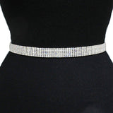82196, 6 LINE RHINESTONE BELT
