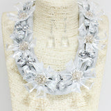 82249, CRYSTAL FLOWER NECKLACE