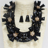 82249, CRYSTAL FLOWER NECKLACE