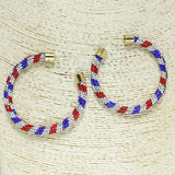 82363, GLITTER HOOP EARRING 2.5"