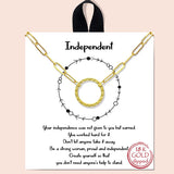 82417, "INDEPENDENT" ROUND CHAIN NECKLACE