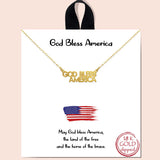 82733, "GOD BLESS AMERICA" NECKLACE