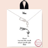 82744, WINE DAINTY NECKLACE