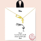 82744, WINE DAINTY NECKLACE