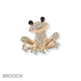 82769, FROG RHINESTONE PIN BROOCH