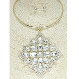 82881, CRYSTAL RHINESTONE CHOKER NECKLACE