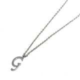 82946, STAINLESS STEEL INITIAL PENDANT NECKLACE