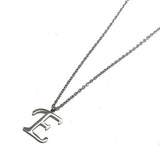 82946, STAINLESS STEEL INITIAL PENDANT NECKLACE