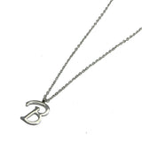 82946, STAINLESS STEEL INITIAL PENDANT NECKLACE