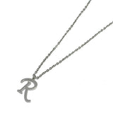 82946, STAINLESS STEEL INITIAL PENDANT NECKLACE