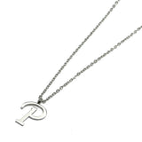 82946, STAINLESS STEEL INITIAL PENDANT NECKLACE