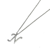 82946, STAINLESS STEEL INITIAL PENDANT NECKLACE