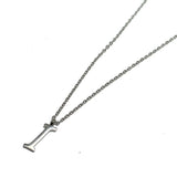 82946, STAINLESS STEEL INITIAL PENDANT NECKLACE