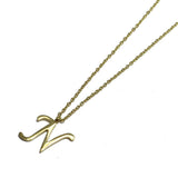 82947, STAINLESS STEEL INITIAL PENDANT NECKLACE