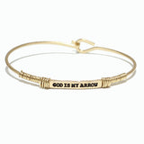 82967, "GOD IS MY ARROW" WIRE BRACELET