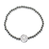 83111, PAVE INITIAL STRETCH BRACELET *STAINLESS STEEL