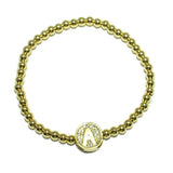 83112, PAVE INITIAL STRETCH BRACELET *STAINLESS STEEL