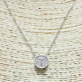 83113, PAVE INITIAL DAINTY NECKLACE *STAINLESS STEEL