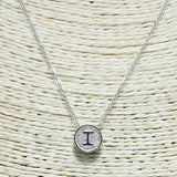 83113, PAVE INITIAL DAINTY NECKLACE *STAINLESS STEEL