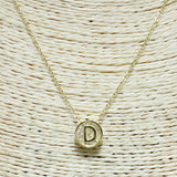 83114, PAVE INITIAL DAINTY NECKLACE *STAINLESS STEEL