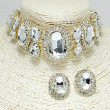 83293, CRYSTAL RHINESTONE CHOKER NECKLACE