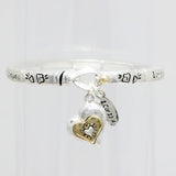 83336, "1 CORINTIANS 13:4" MESSAGE CHARM STRETCH BRACELET