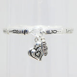 83336, "1 CORINTIANS 13:4" MESSAGE CHARM STRETCH BRACELET