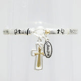 83337, "JOHN 3:16" MESSAGE CHARM STRETCH BRACELET