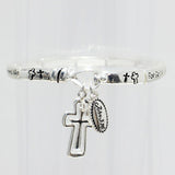 83337, "JOHN 3:16" MESSAGE CHARM STRETCH BRACELET