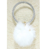 83357, FLUFFY FUR POM POM KEYCHAIN