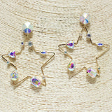 83368, STAR RHINESTONE EARRING