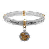 83391, "#1 NURSE" CHARM METAL STRETCH BRACELET