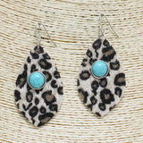 83410, MOHAIR FAUX LEATHER EARRING