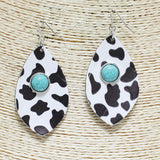 83410, ANIMAL PRINT FAUX LEATHER EARRING