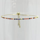 83444, DESIGNER INSPIRED ADJUSTABLE BRACELET *CUBIC ZIRCONIA