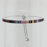 83445, DESIGNER INSPIRED ADJUSTABLE BRACELET *CUBIC ZIRCONIA