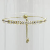 83445, DESIGNER INSPIRED ADJUSTABLE BRACELET *CUBIC ZIRCONIA