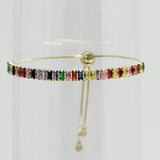83445, DESIGNER INSPIRED ADJUSTABLE BRACELET *CUBIC ZIRCONIA