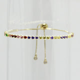 83446, DESIGNER INSPIRED ADJUSTABLE BRACELET *CUBIC ZIRCONIA