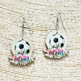 83522, SOCCER MOM WOOD EARRING