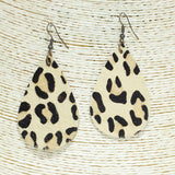 83586, LEOPARD MOHAIR LEATHER EARRING